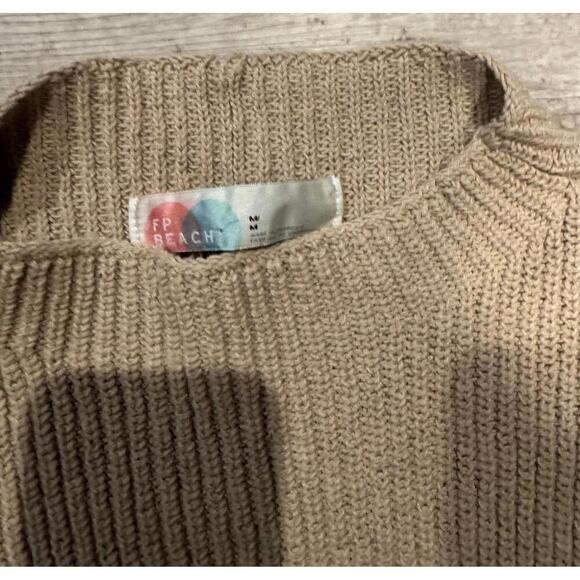 Free People Beach Freya Sleeveless Sweater, beige sz M - Picture 3 of 5